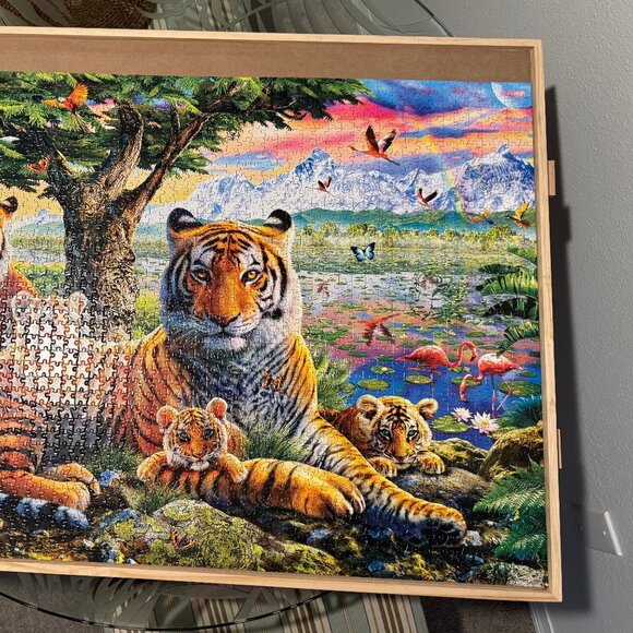 Buffalo Games Hidden Tigers 2000 Piece Jigsaw Puzzle Complete Colorful - Picture 7 of 8